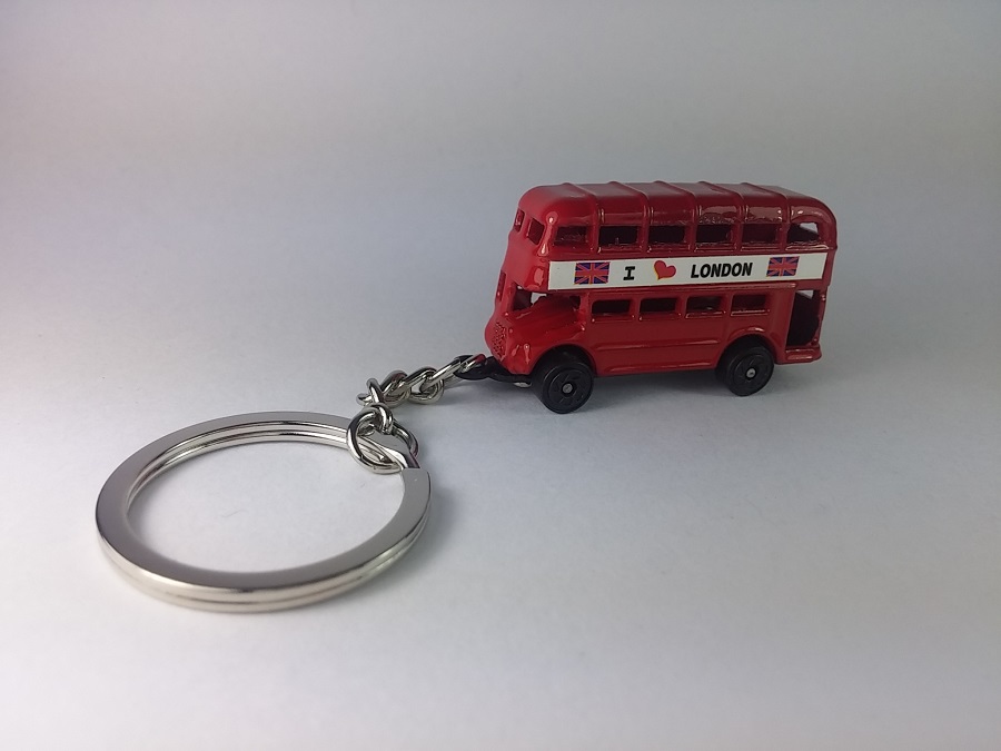 Crveni Bus Privezak za Ključeve Autobus