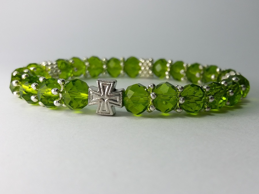 zelena kristalna brojanica ženska