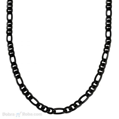 crni muški lanac od hirurškog čelika