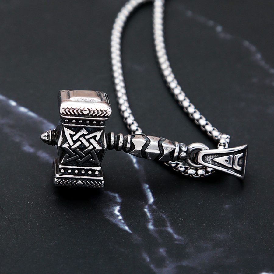 stainless steel srbija lančić sa priveskom vikiški čekić mjolnir nordijski nakit