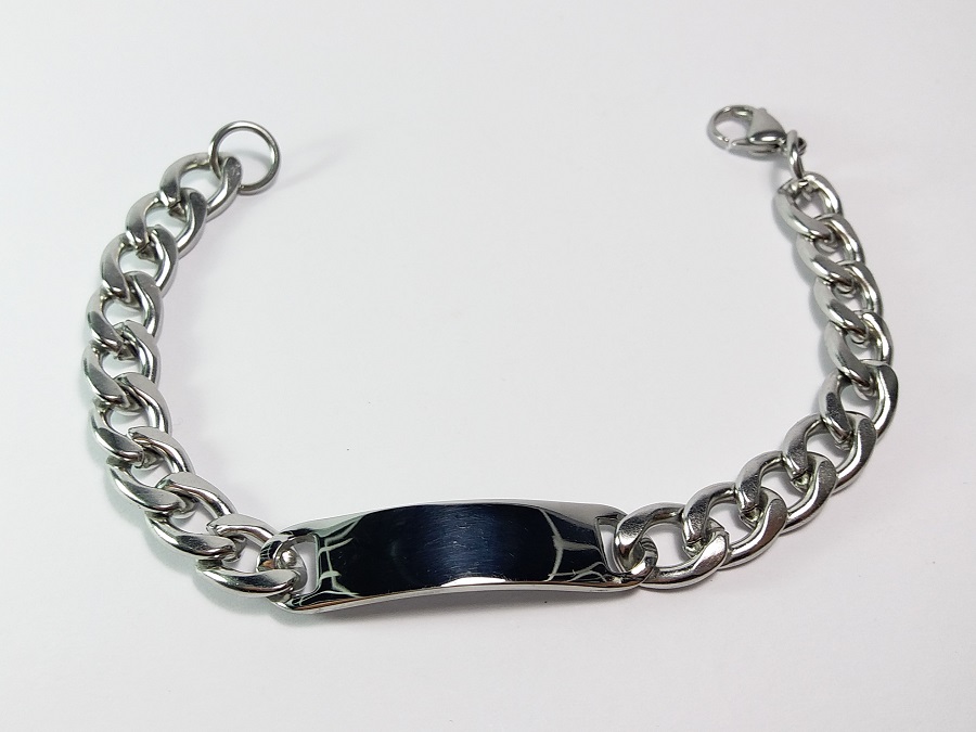 narukvica od hirurškog čelika za muškarce pancir rad vez sa pločicom za gravuru graviranje na hirurškom čeliku srbija