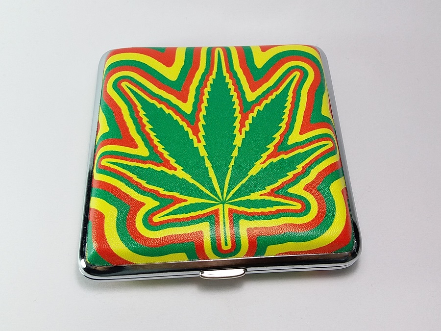 tabakera sa listom marihuane kutija za cigarete