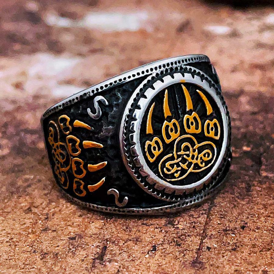 prsten za muškarce simbol vikinga medved kandža
