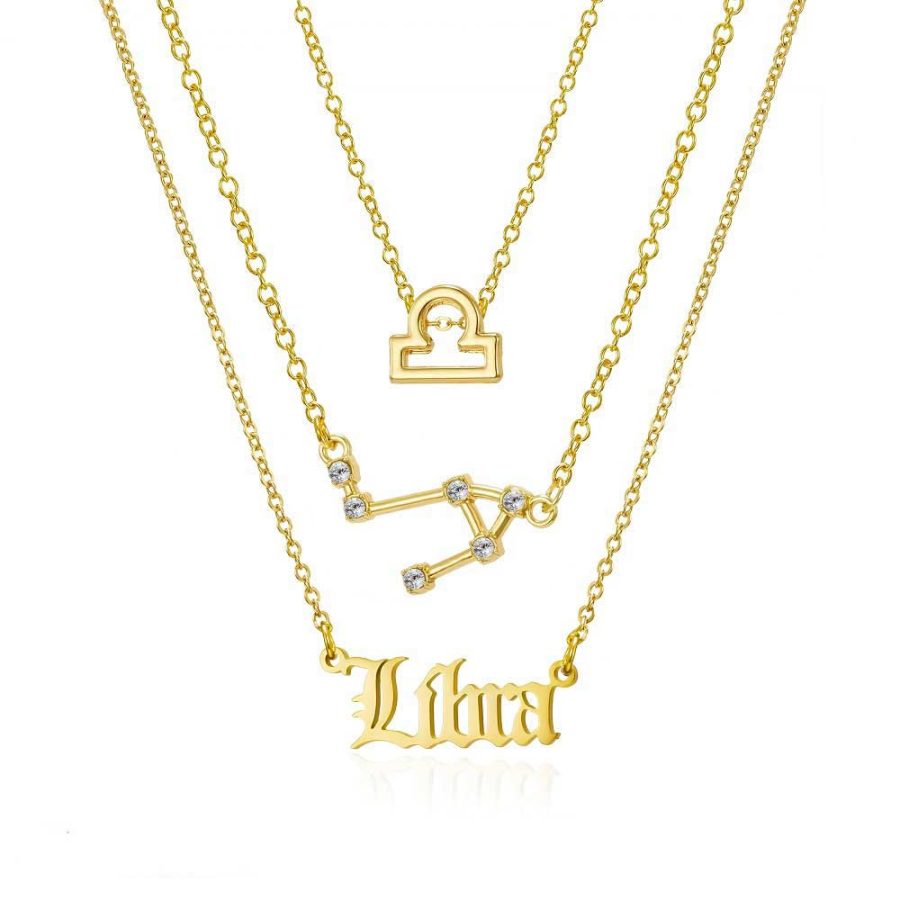 vaga horoskop ženska ogrlica od hirurškog čelika