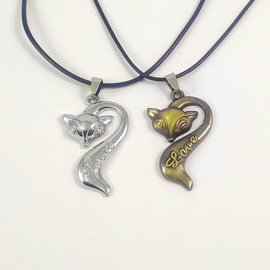 lisica ogrlica ženska muška unisex lančić sa priveskom u obliku lisice