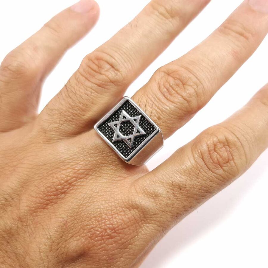 hexagram muški prsten od nerđajućeg čelika prodaja nakita za muškarce srbija beograd novi sad zaječar kruševac kraljevo niš kragujevac