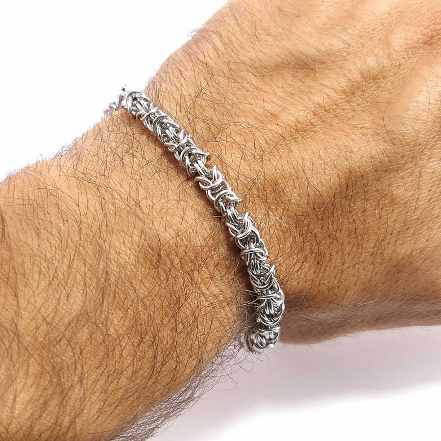 muška narukvica stainless steel byzantine vizantijski rad 6mm prodaja muškog nakita srbija